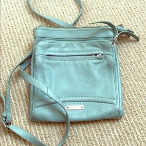 Small Perlina leather crossbody - teal